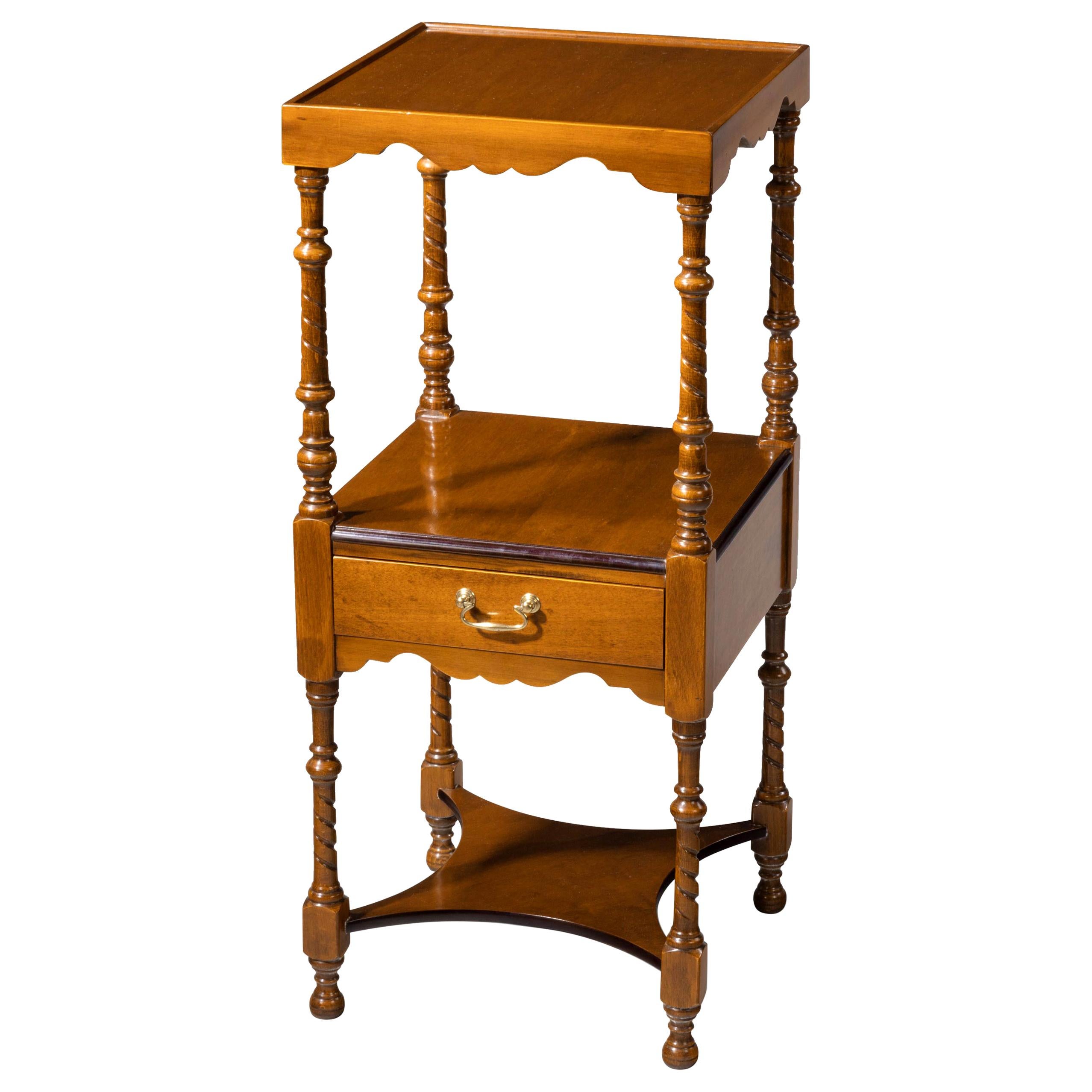Attractive Late 19th Century Mahogany Two-Tiered Nightstand