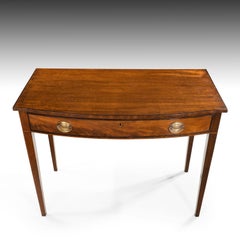 Attractive Late George III Period Mahogany Bow, Fronted Side Table