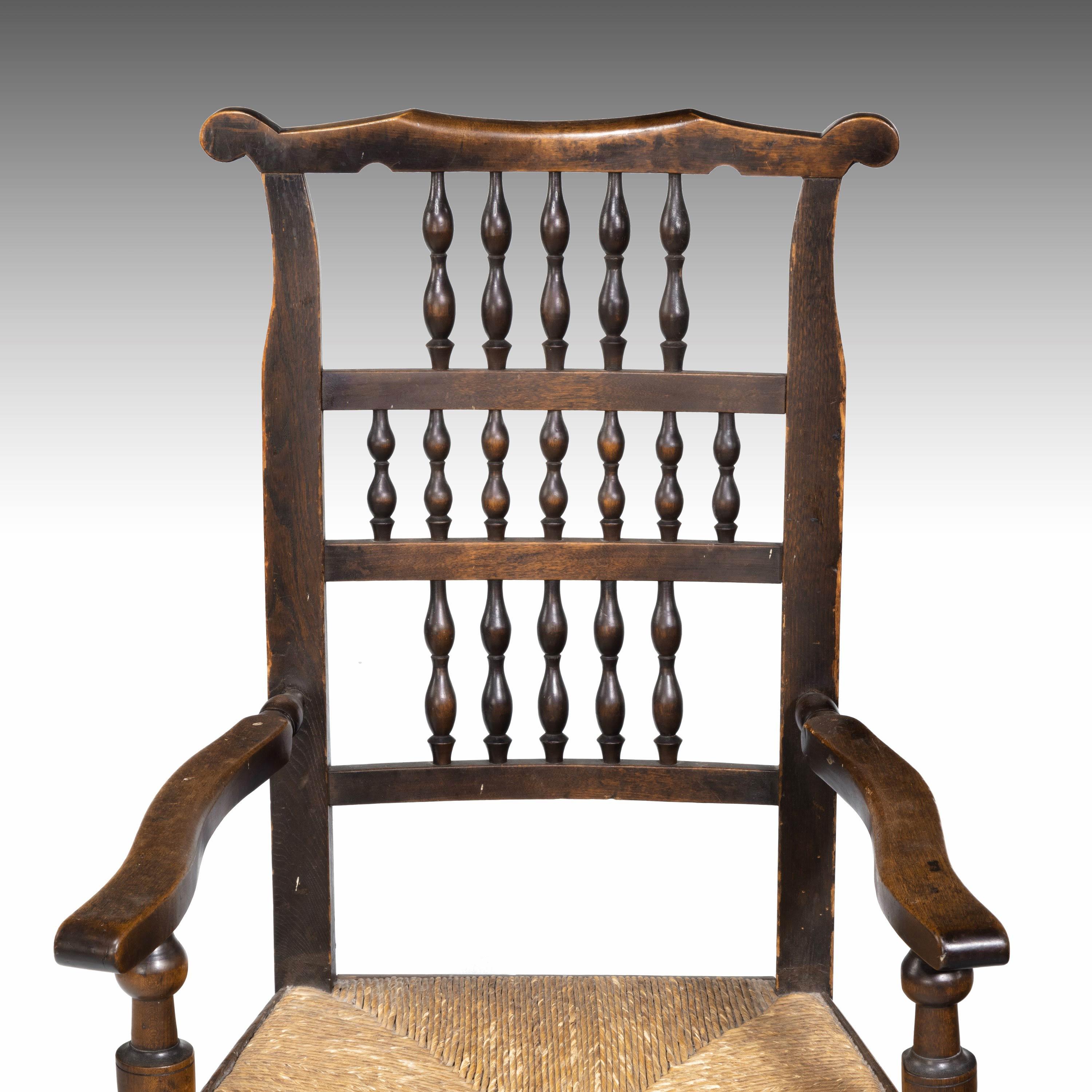 Attractive Mid-19th Century Elm Spindleback Armchair In Good Condition In Peterborough, Northamptonshire