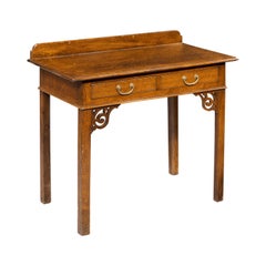 Attractive Oak Side Table in the Manner of Chippendale
