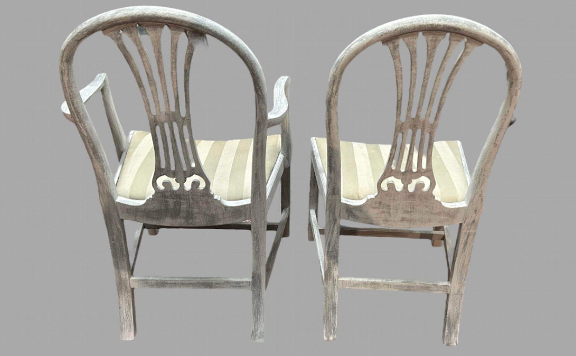 Mid-20th Century An Attractive Set of 10 Painted Mahogany Chairs