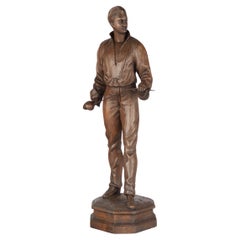 An attractive walnut model of fencer
