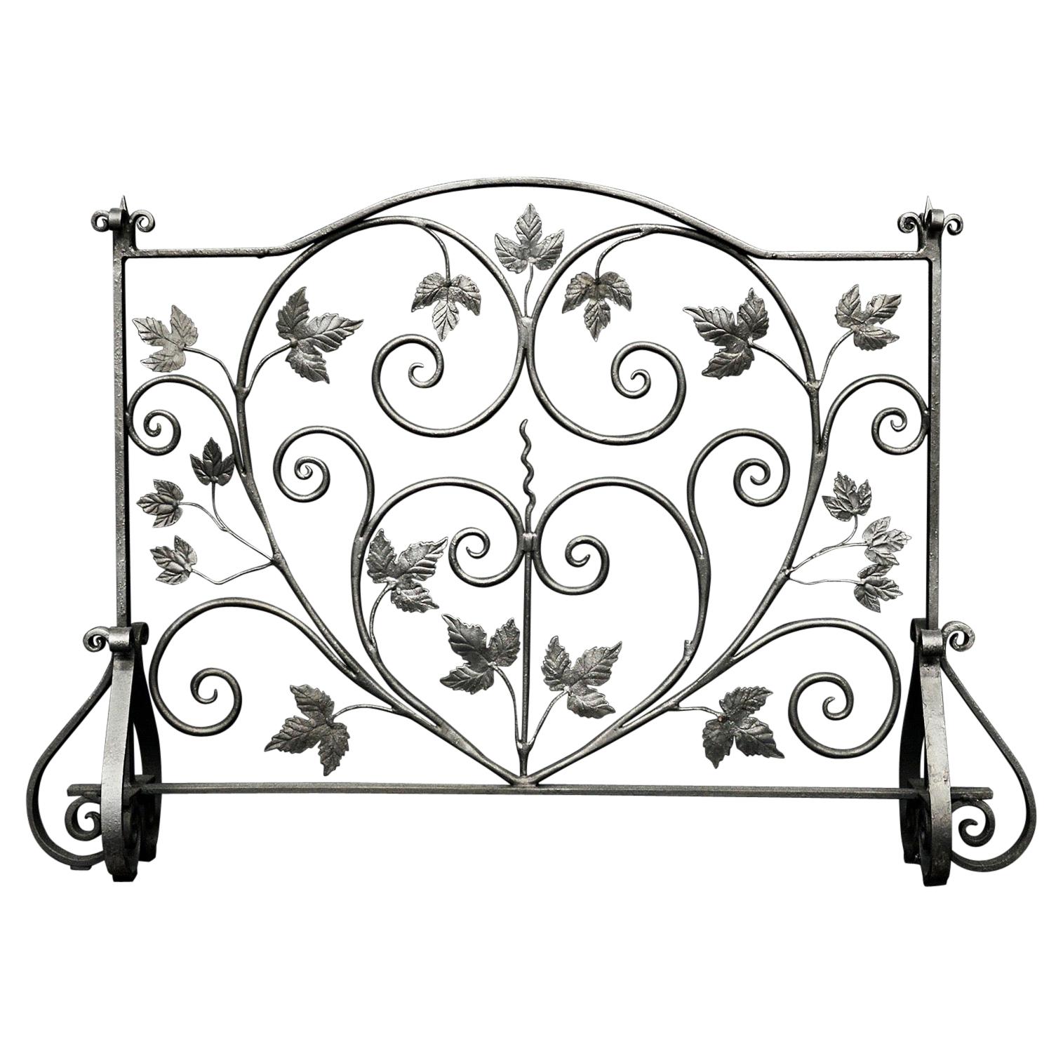 Attractive Wrought Iron Fire Screen