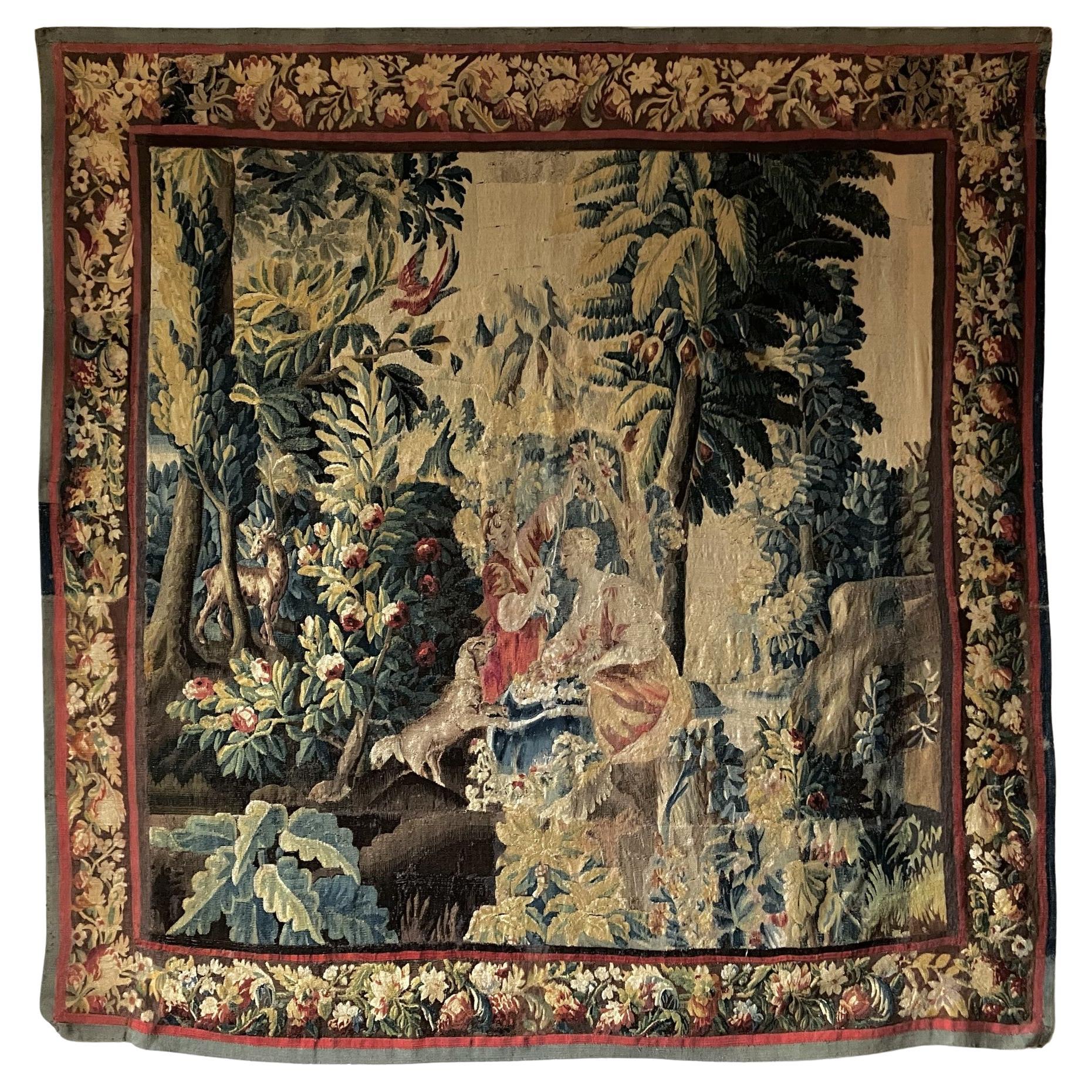 Une tapisserie d'Aubusson en vente