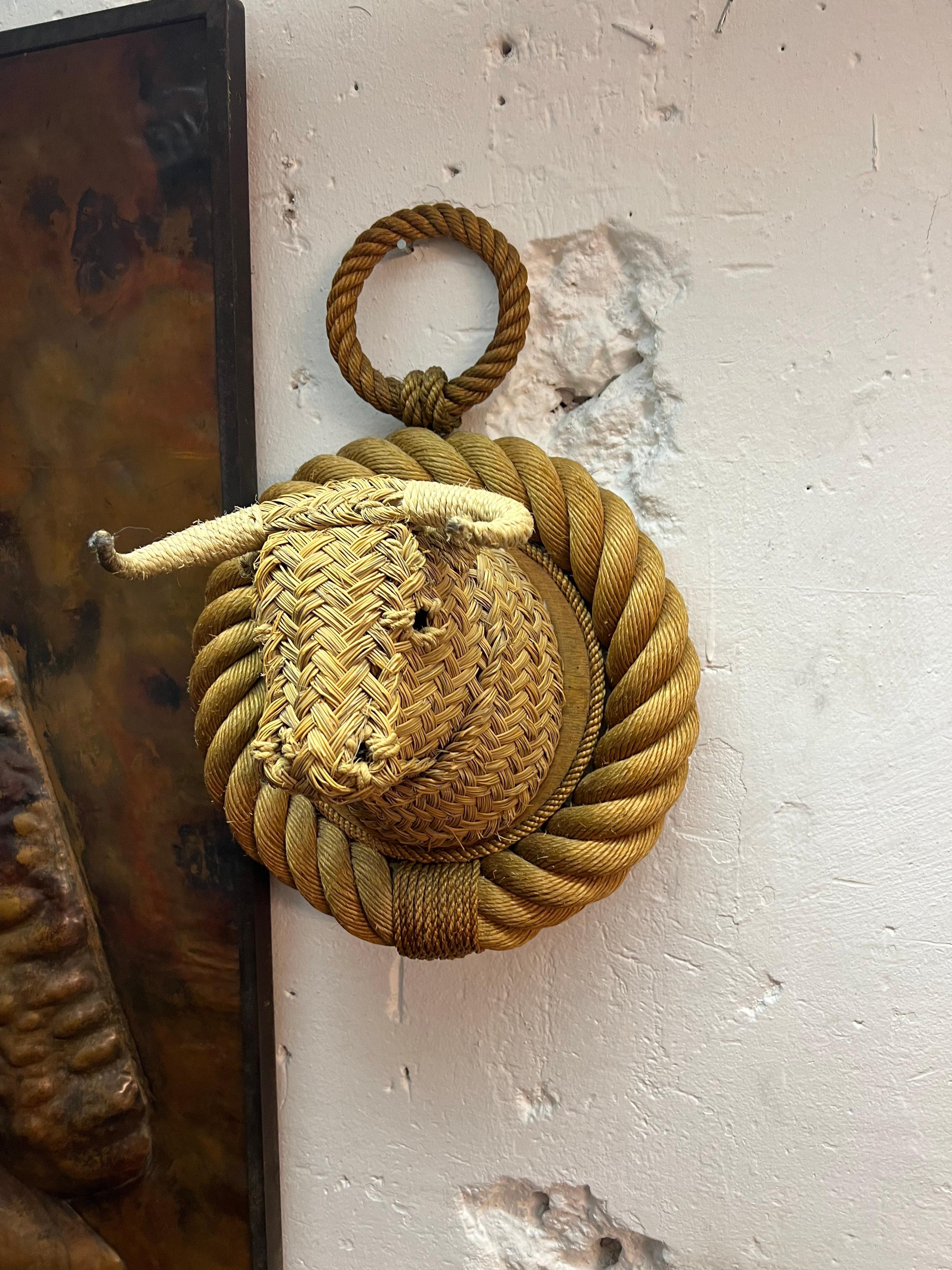 Other Audoux Minet Rope and Rattan Bull Head