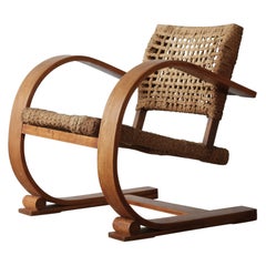 An Audoux & Minet Rope Chair, Vibo, France, 1950s