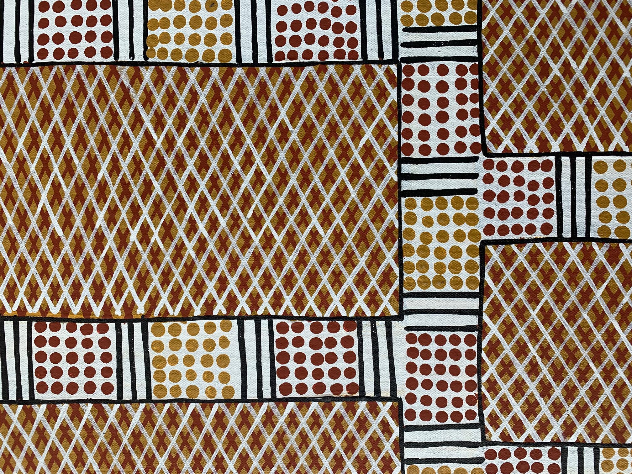 Tribal Une peinture aborigène australienne de conception de peinture de corps en vente