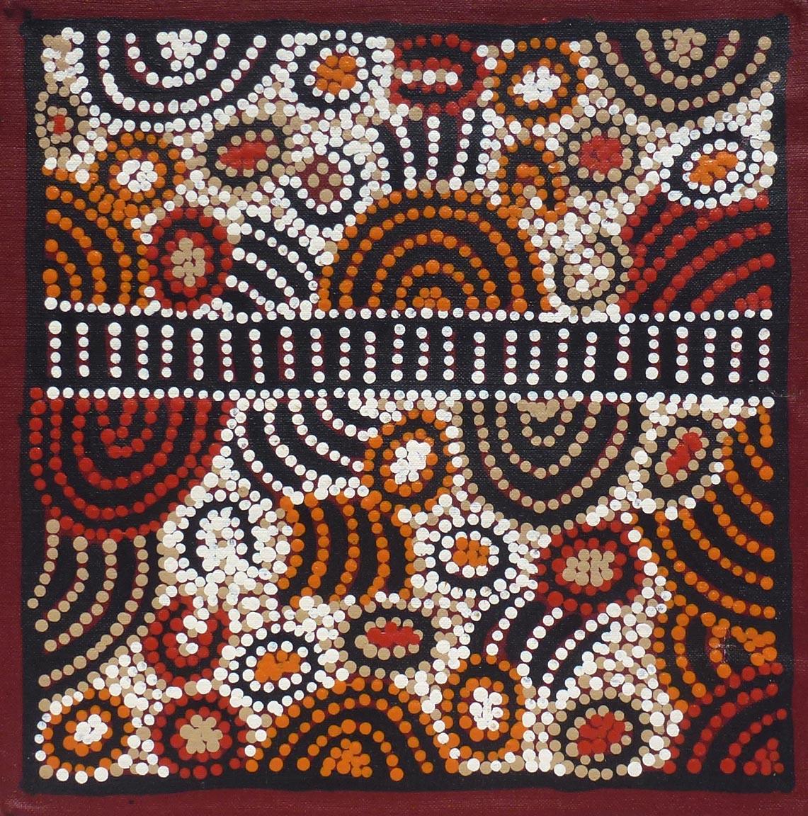 Folk Art An Australian Aboriginal Drawing by Kim Butler Napurrula. For Sale