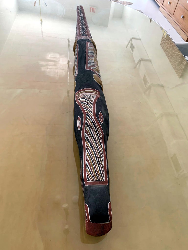 Australian Aboriginal Wood Carving of a Crocodile at 1stDibs