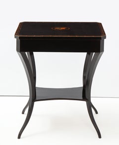 Austrian Empire Fruitwood, Stenciled and Ebonized Side Table, circa 1820s