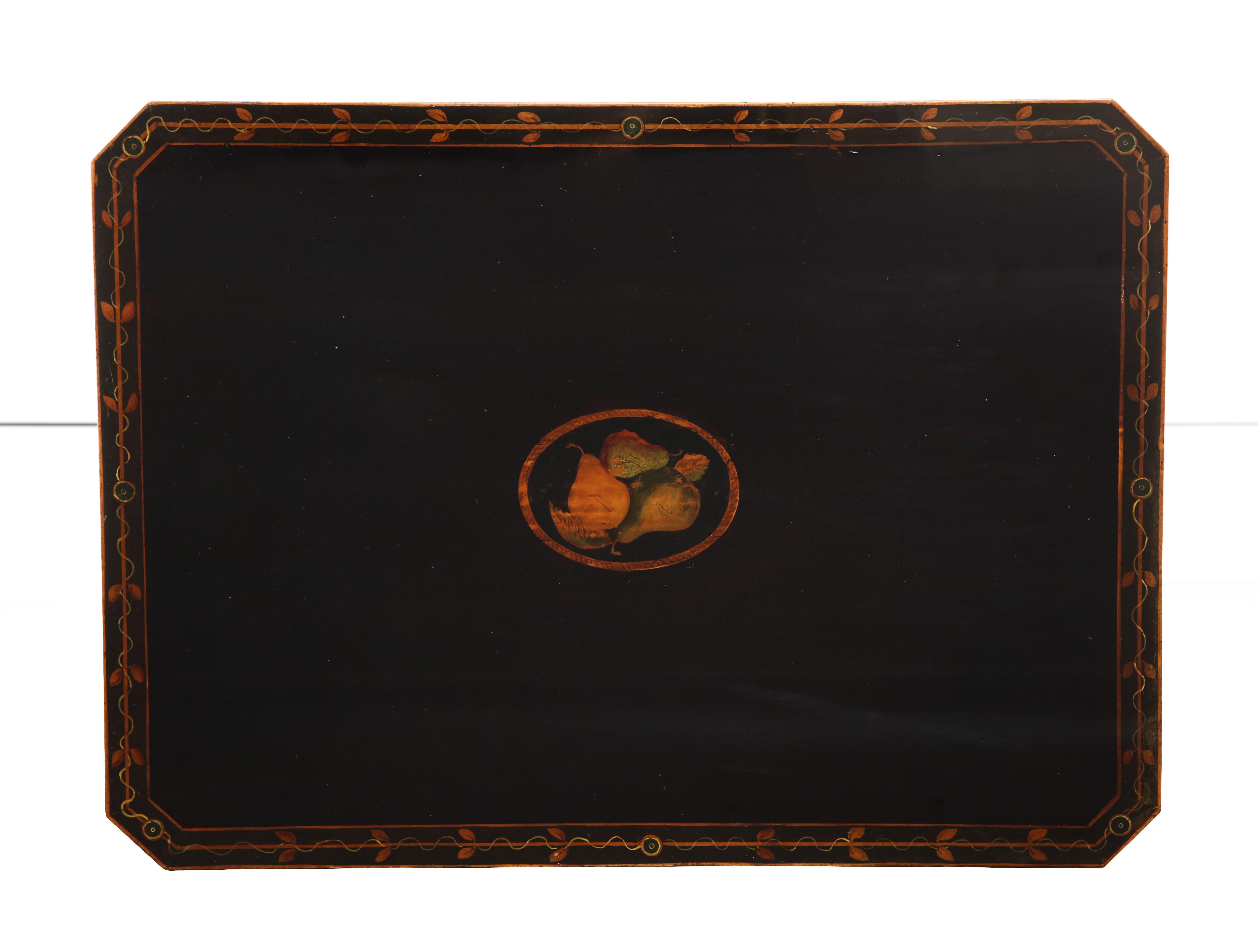 Austrian Empire Fruitwood, Stenciled and Ebonized Side Table, circa 1820s 4