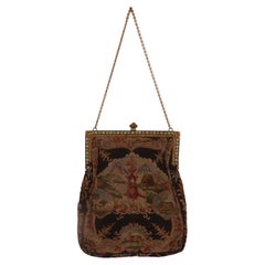 Antique An Austrian handbag decorated with petit point embroidery. Austria, 1900. 