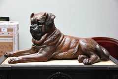 An Austrian lifesize terracotta model of an English Bull Mastiff