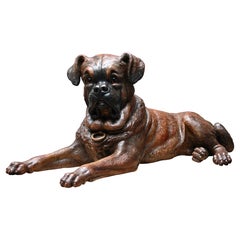 An Austrian lifesize terracotta model of an English Bull Mastiff