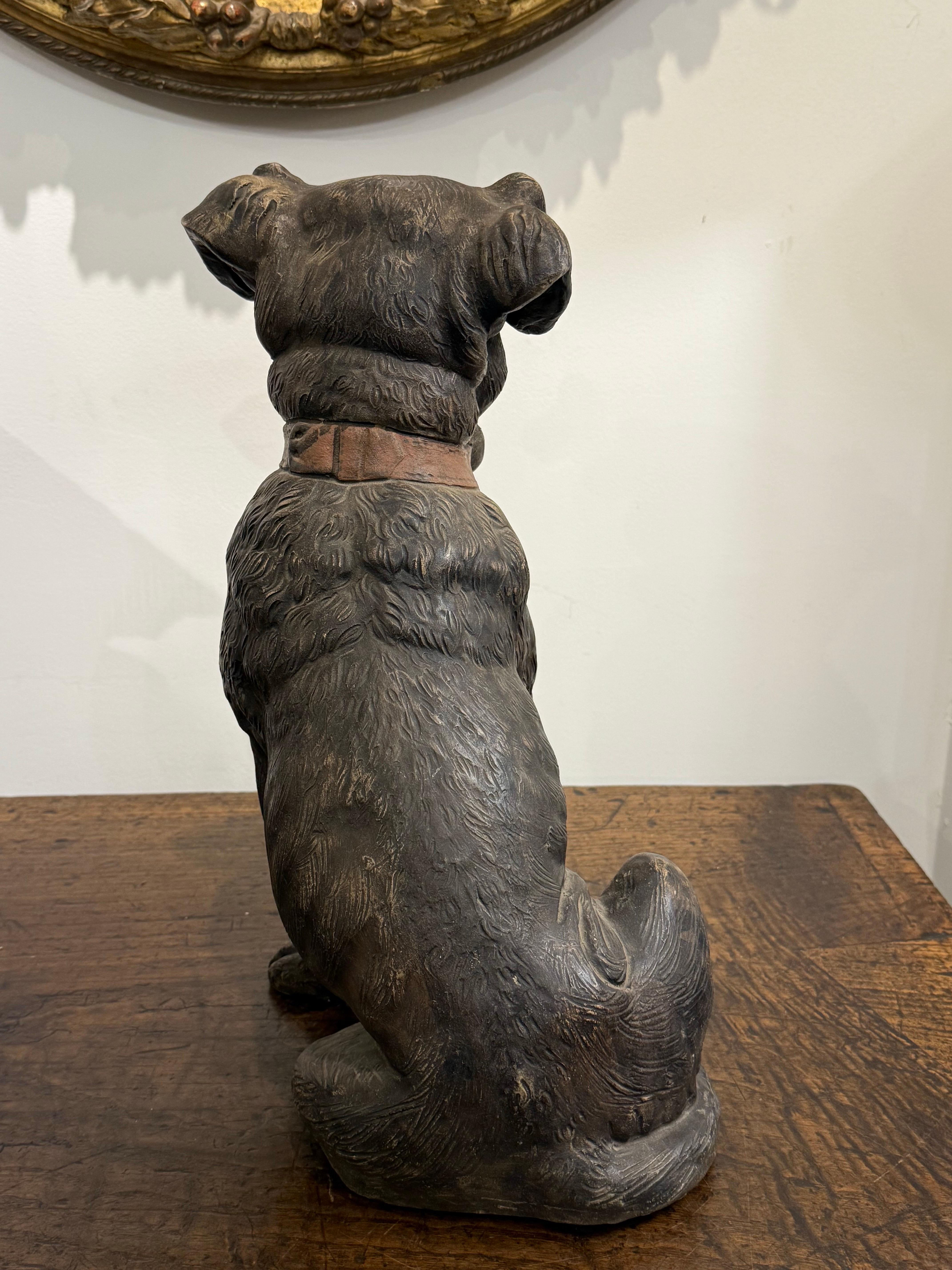 Carlino austriaco in terracotta dipinta, CIRCA 1900 In condizioni buone in vendita a ARMADALE, VIC
