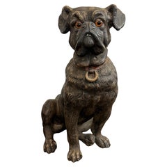 Un carlino austriaco de terracota pintada, circa 1900