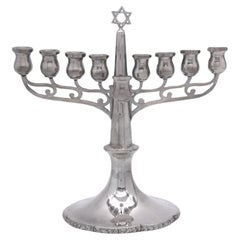 An Austrian Silver Hanukkah Menorah, Circa early 20th Century