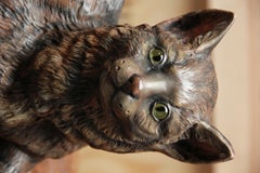 An Austrian Terracotta Cat Circa 1900