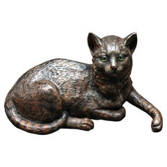 An Austrian Terracotta Cat Circa 1900