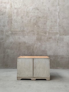 An authentic military campaign storage cupboard in pine