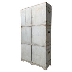 An authentic military campaign storage cupboard in pine