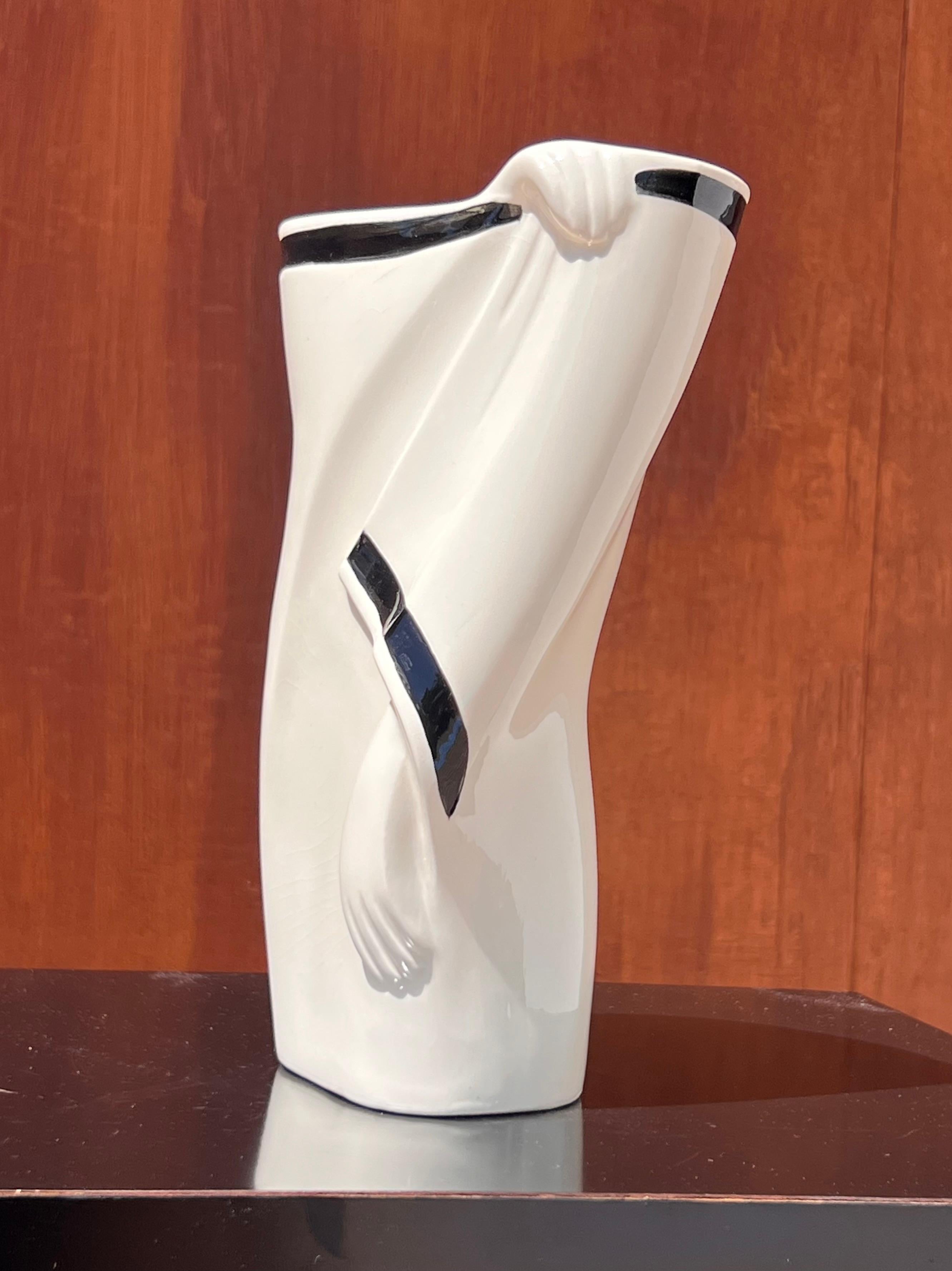 Ceramic An authentic postmodern vase by Lindsey B., 1983 For Sale