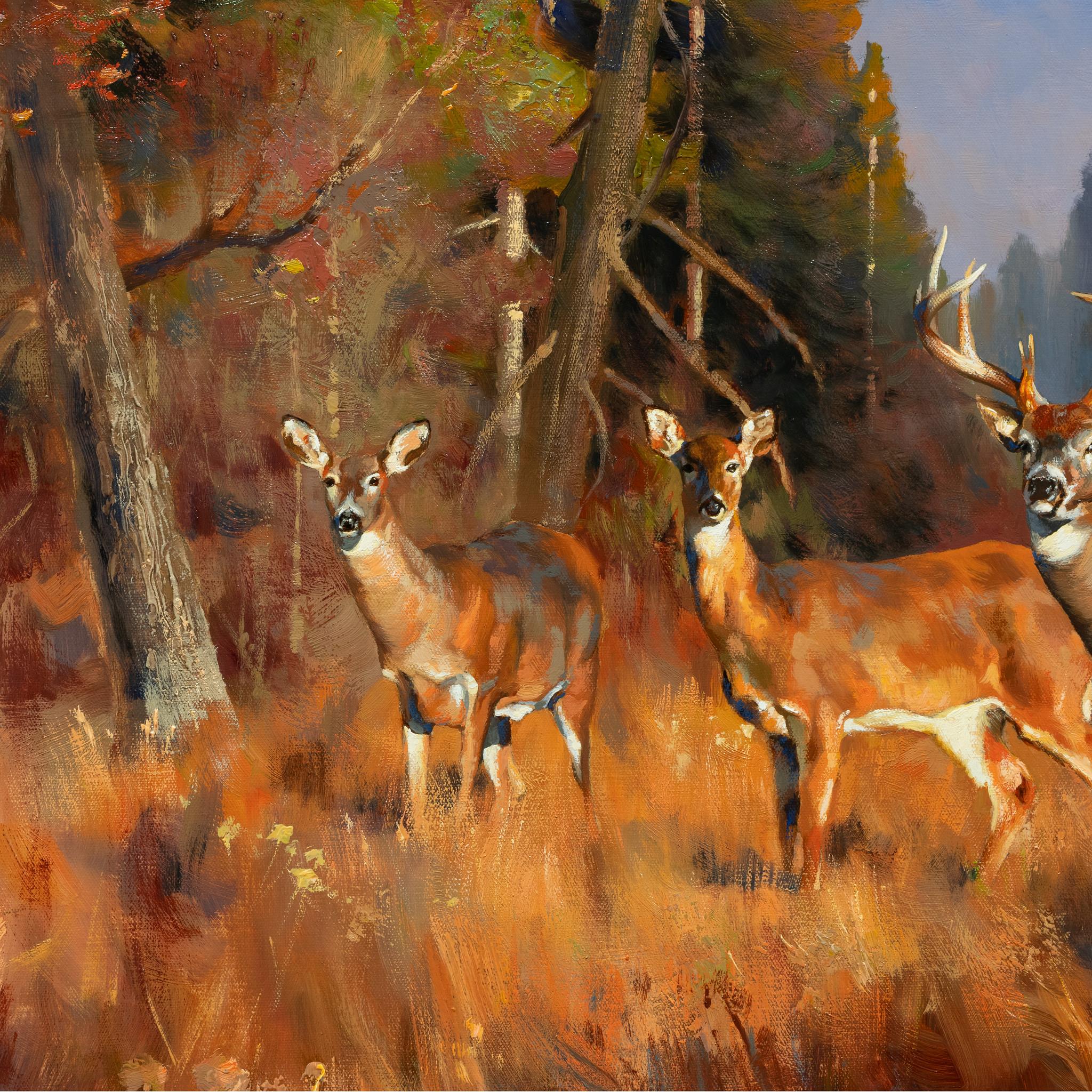 American Autumn Forest Original Oil Painting by Greg Parker For Sale