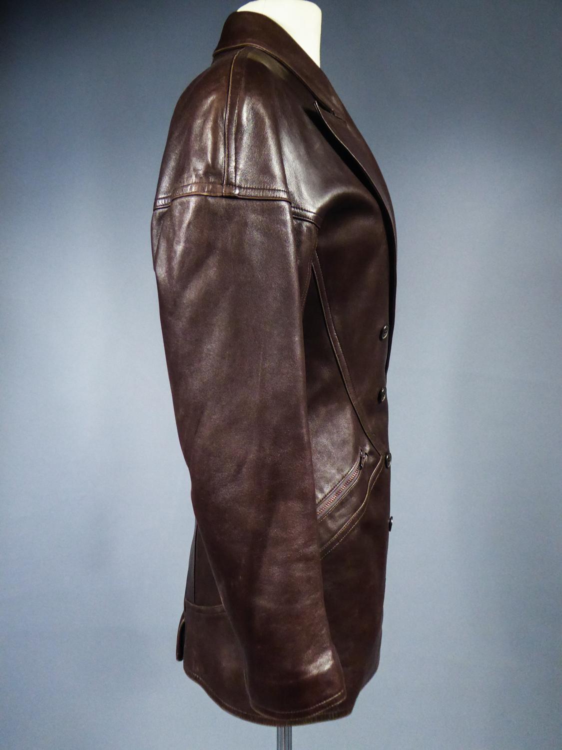An Azzedine Alaïa Blazer Jacket in Leather Circa 1985-1990 2