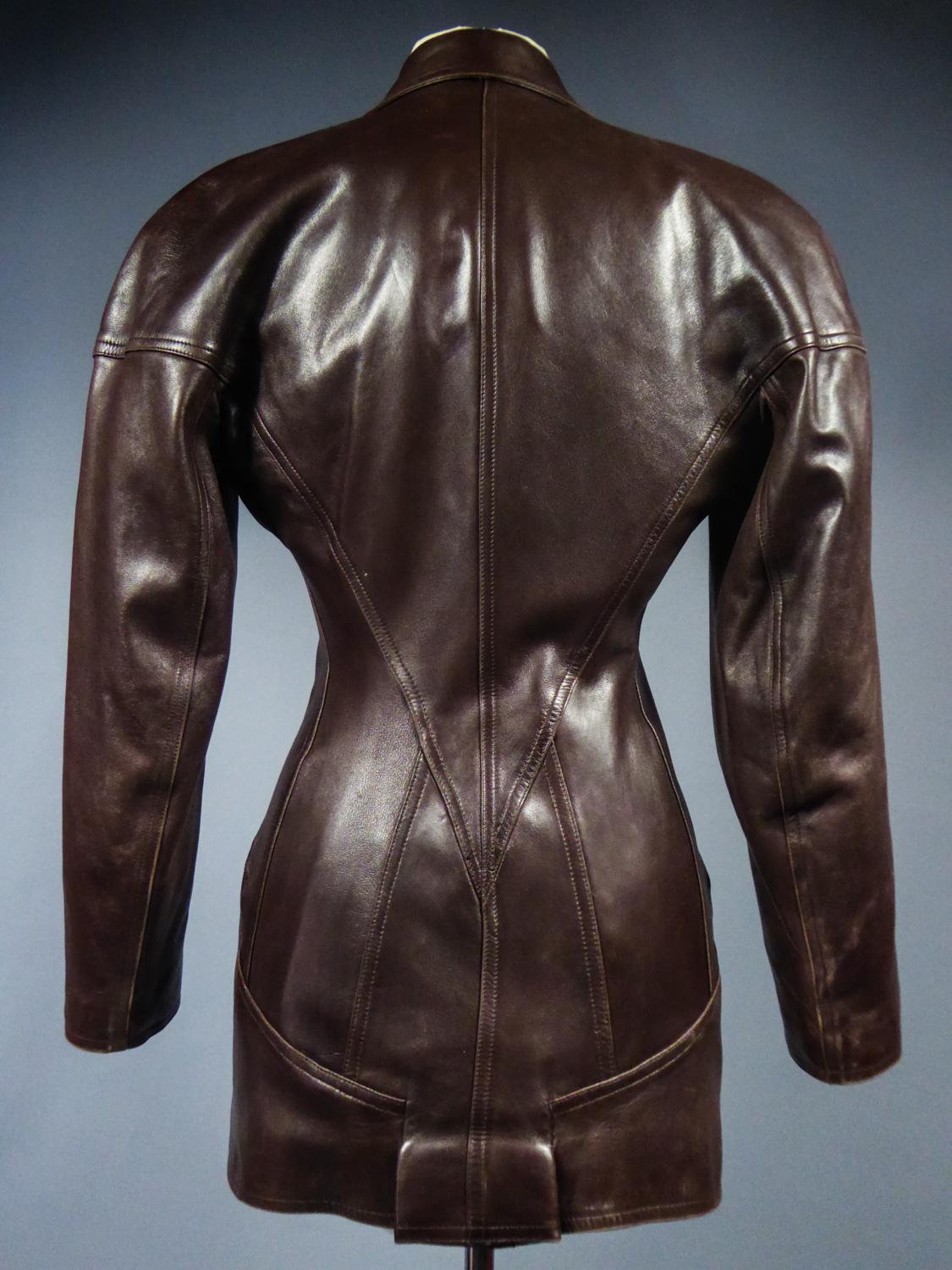 An Azzedine Alaïa Blazer Jacket in Leather Circa 1985-1990 3