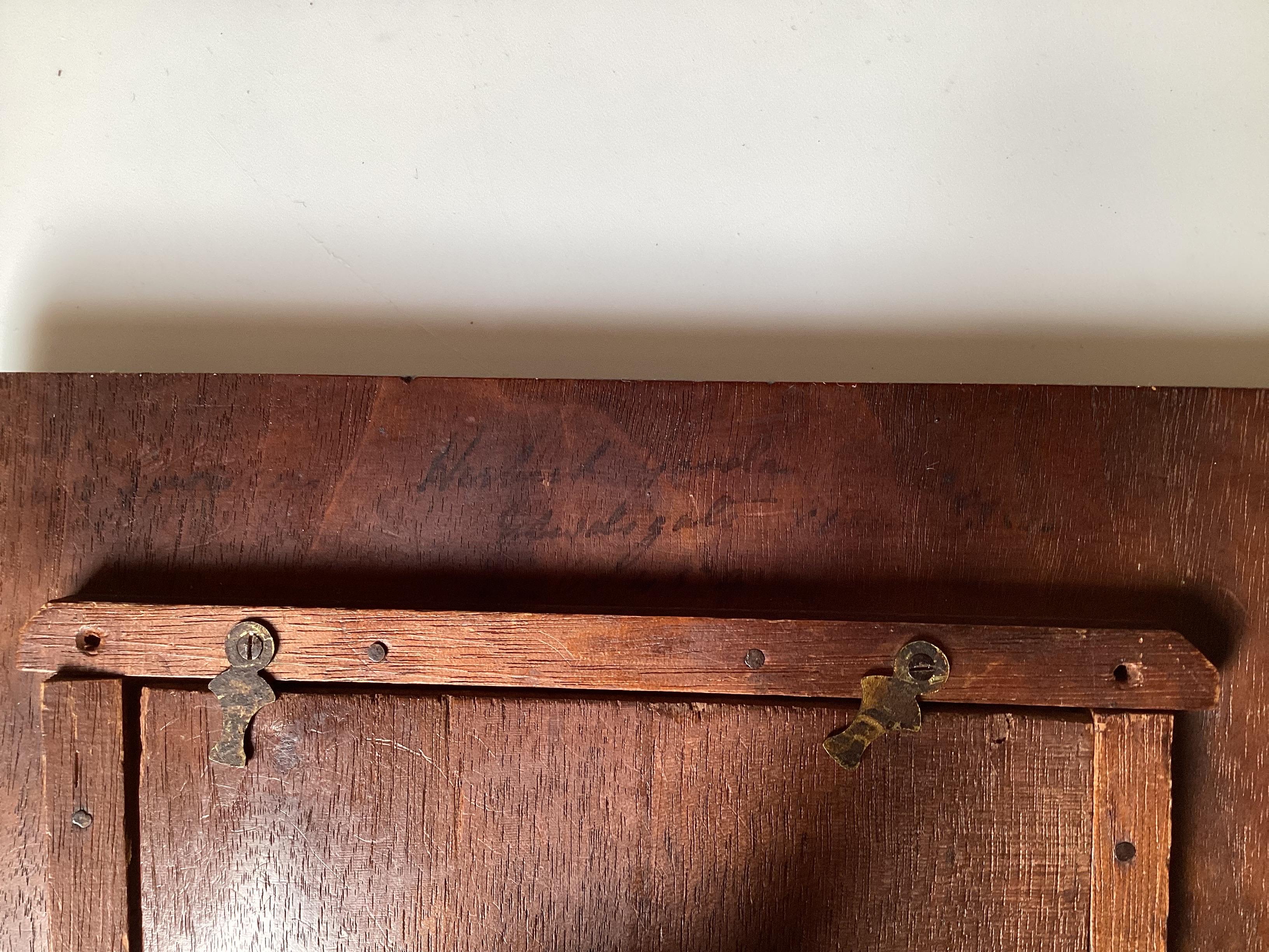 Walnut An Carved Arts and Crafts Picture Frame For Sale