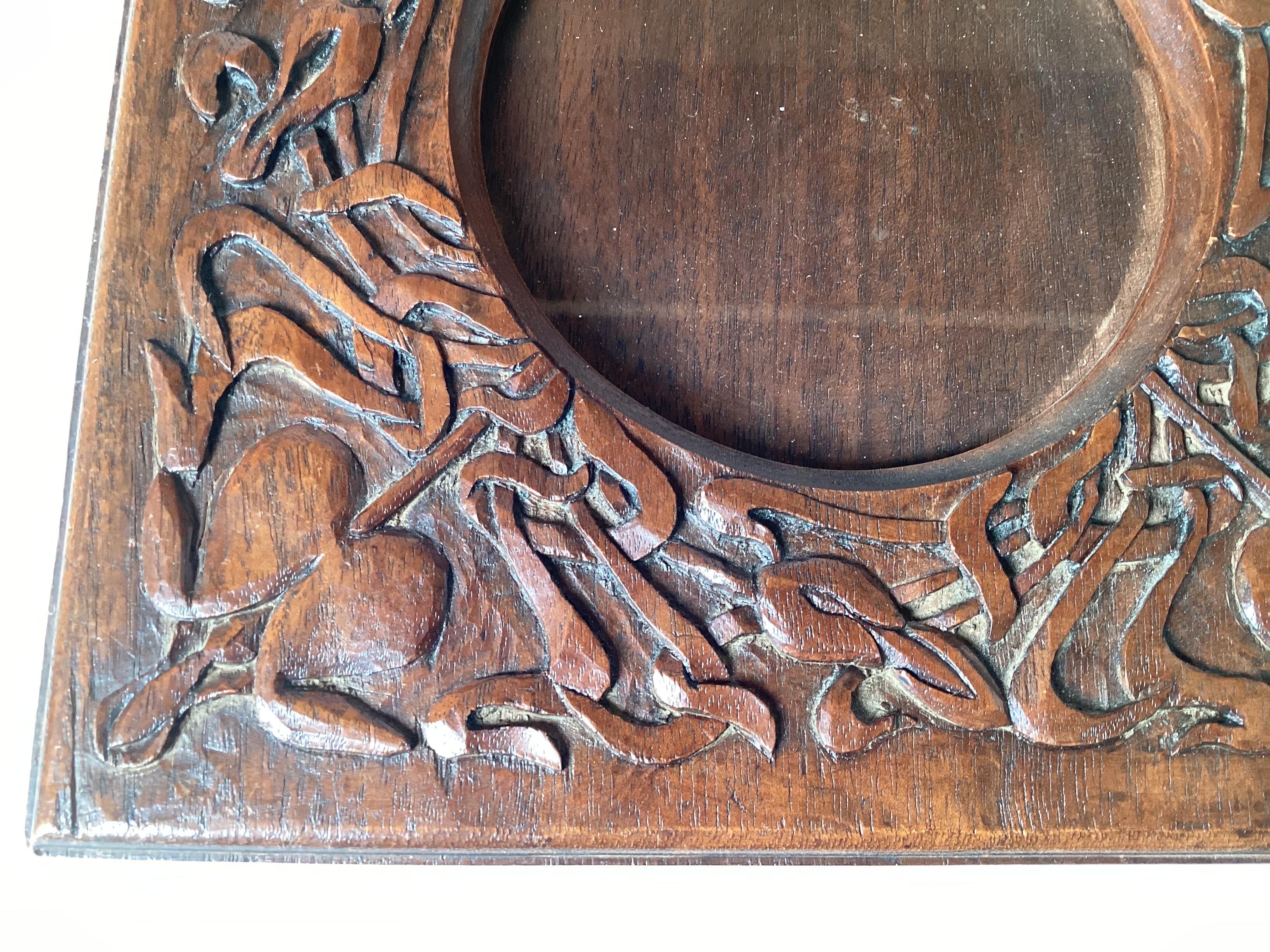 An Carved Arts and Crafts Picture Frame For Sale 3
