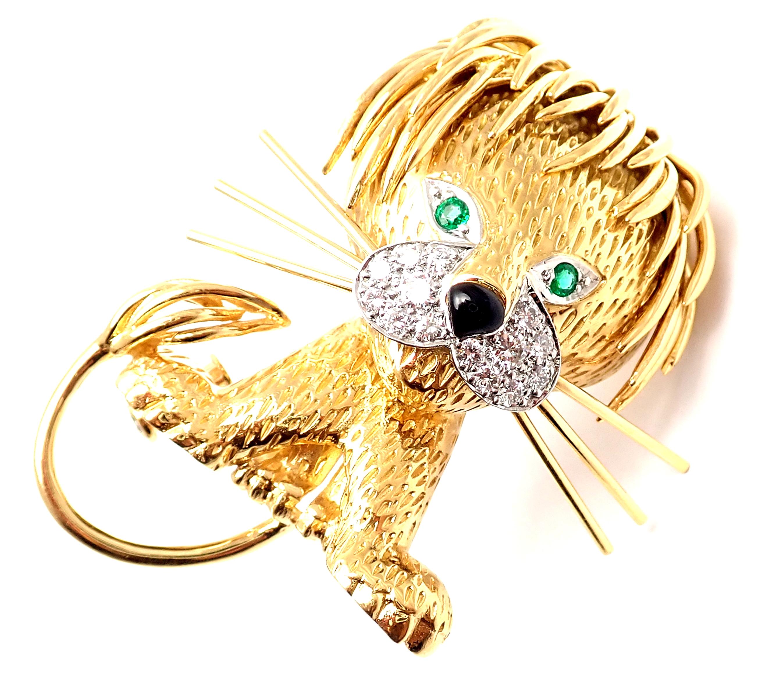 van cleef lion brooch