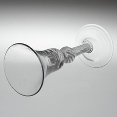 An Composite Stem Wine Glass, c1750