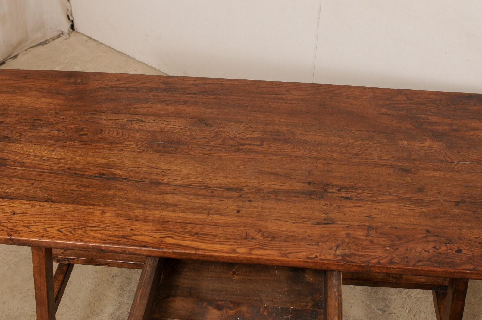 Wood Early 18th C. Italian Walnut Table with V-Stretcher, a Great Desk Option