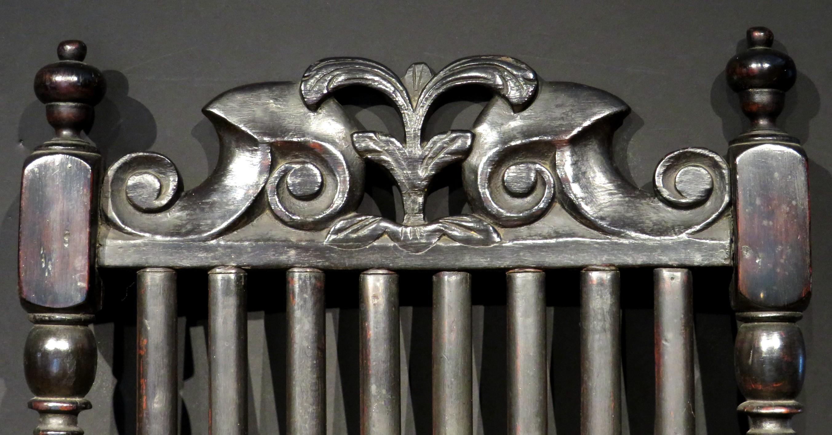 Hand-Crafted An Early 18th Century Banister-Back Armchair, North Eastern USA, Circa 1720