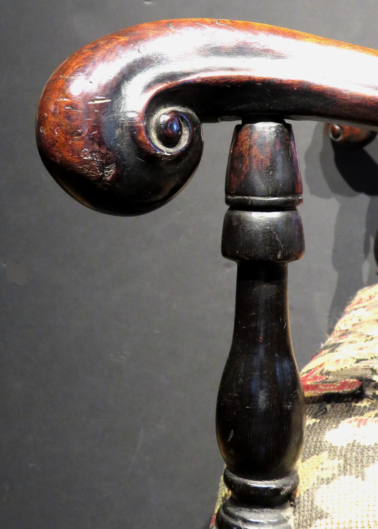 An Early 18th Century Banister-Back Armchair, North Eastern USA, Circa 1720 2