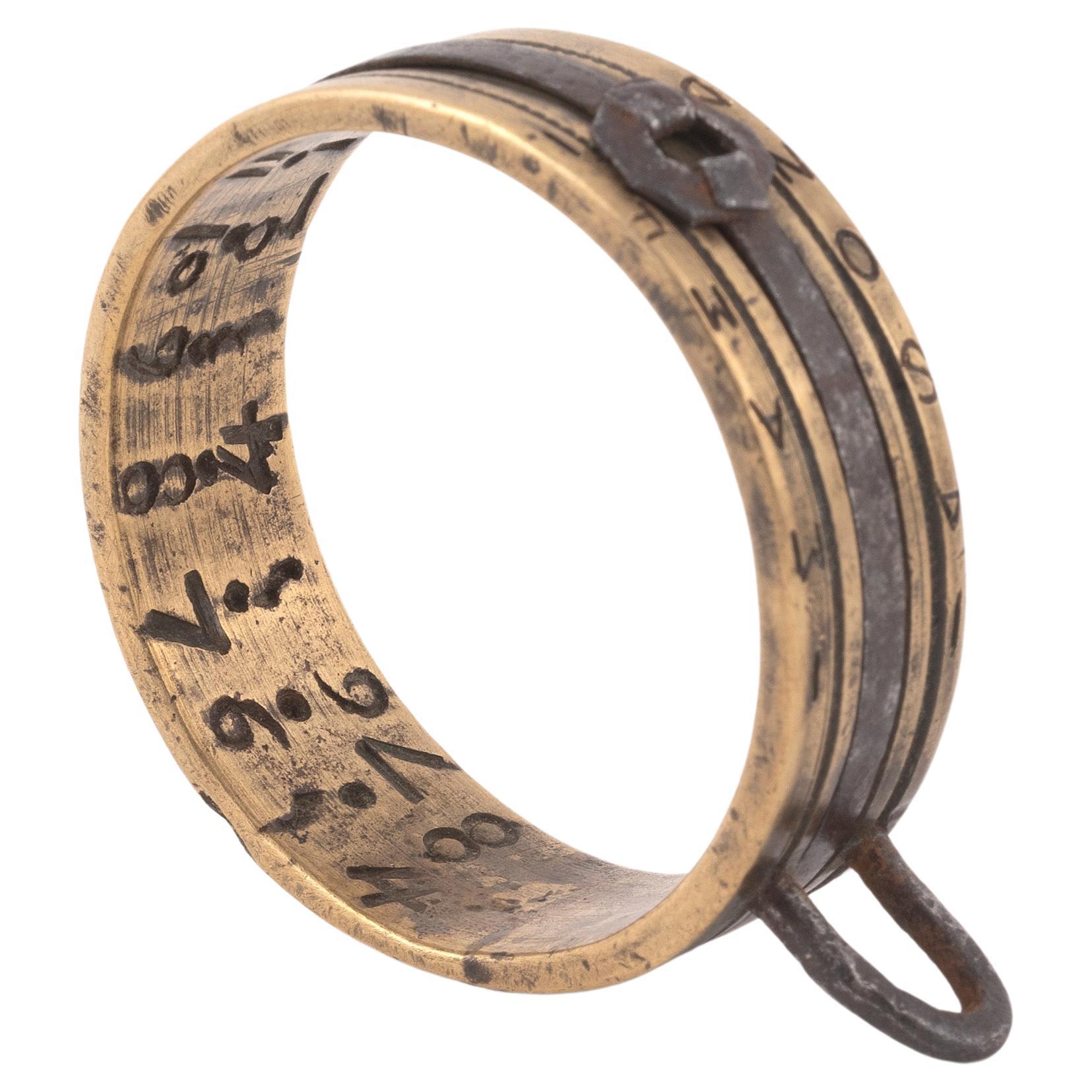 Baroque An Early 18th-Century Bronze Ring Sundial