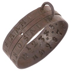 Sundial-Ring aus Bronze aus dem frühen 18. Jahrhundert