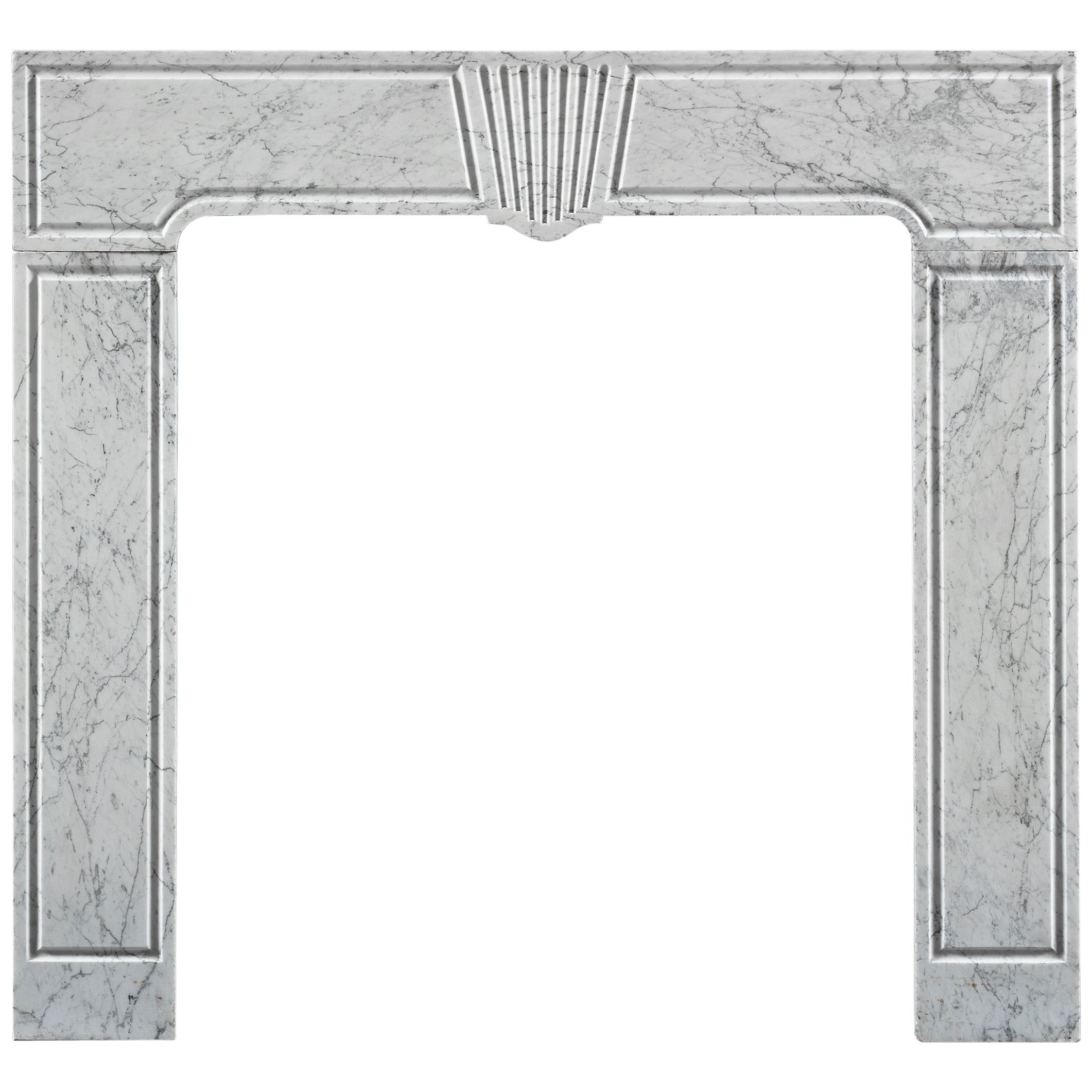Early 18th Century Carrara Marble Fireplace