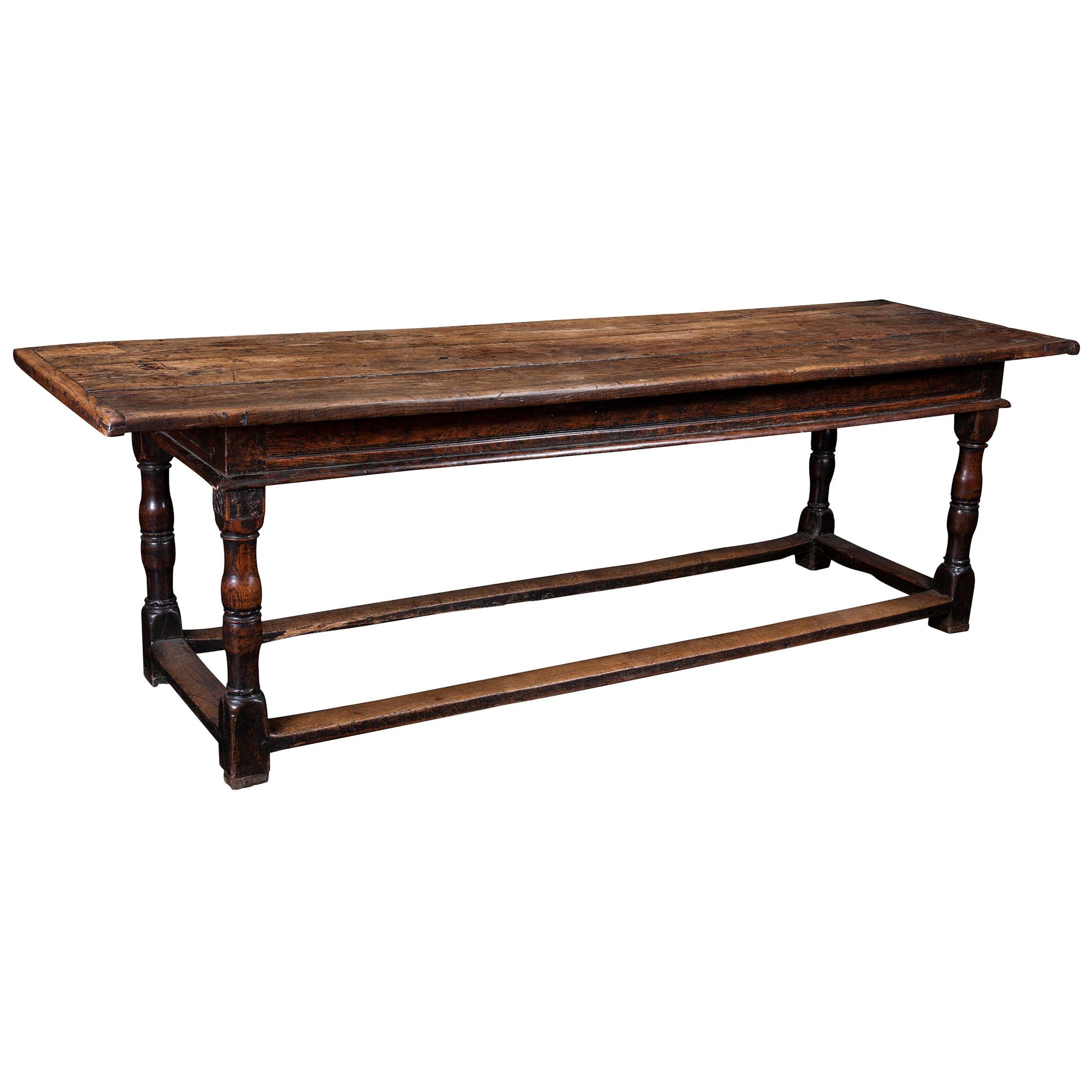 Early 18th Century English Oak Refectory Table