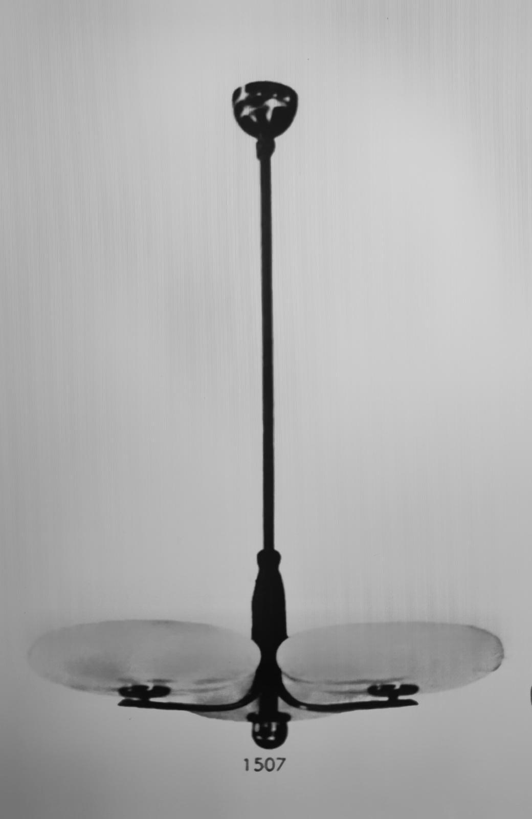An Early 1930s Paavo Tynell Ceiling Lamp in Full Original Condition In Good Condition For Sale In Helsinki, FI