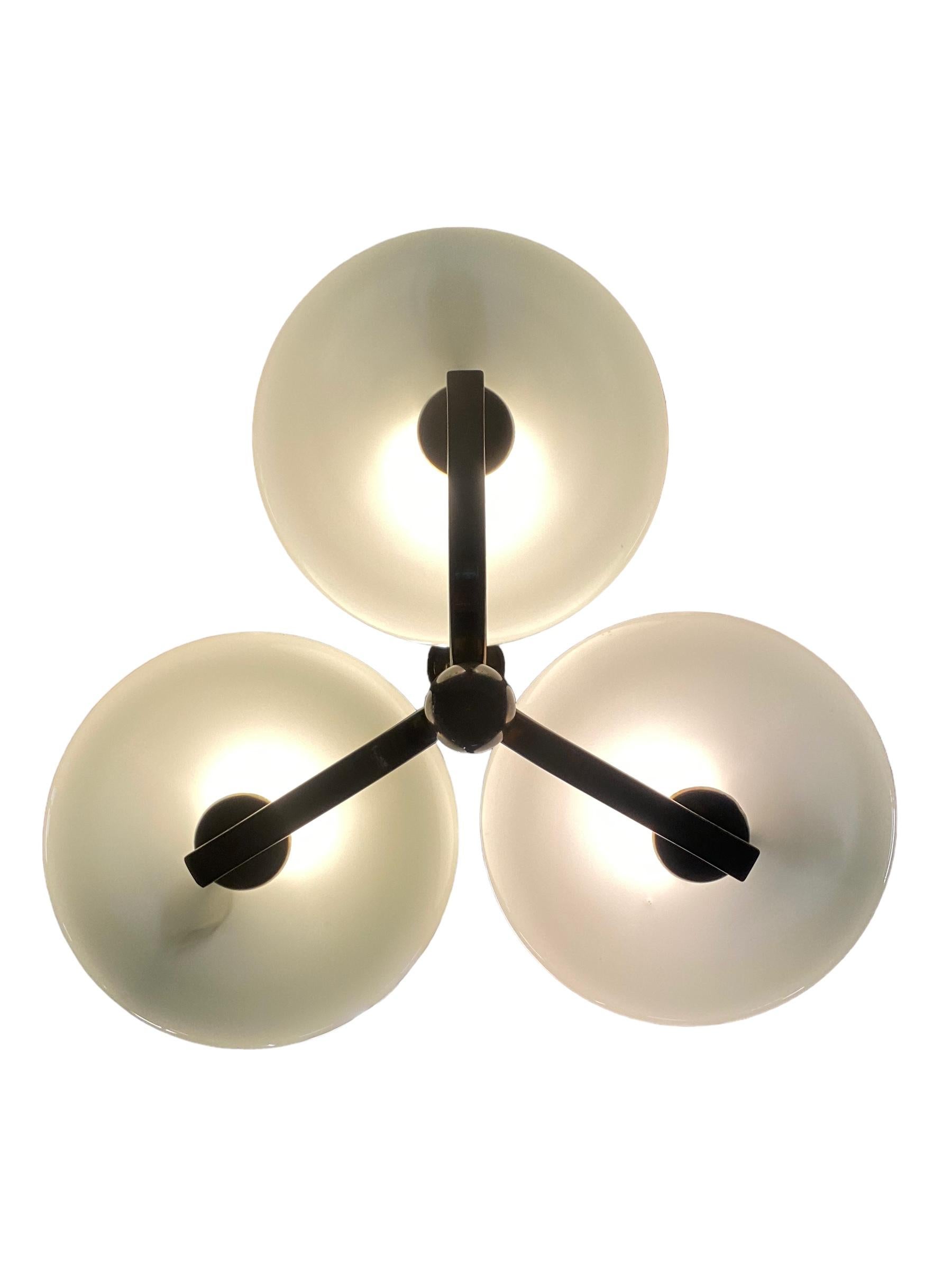 Blown Glass An Early 1930s Paavo Tynell Ceiling Lamp in Full Original Condition For Sale