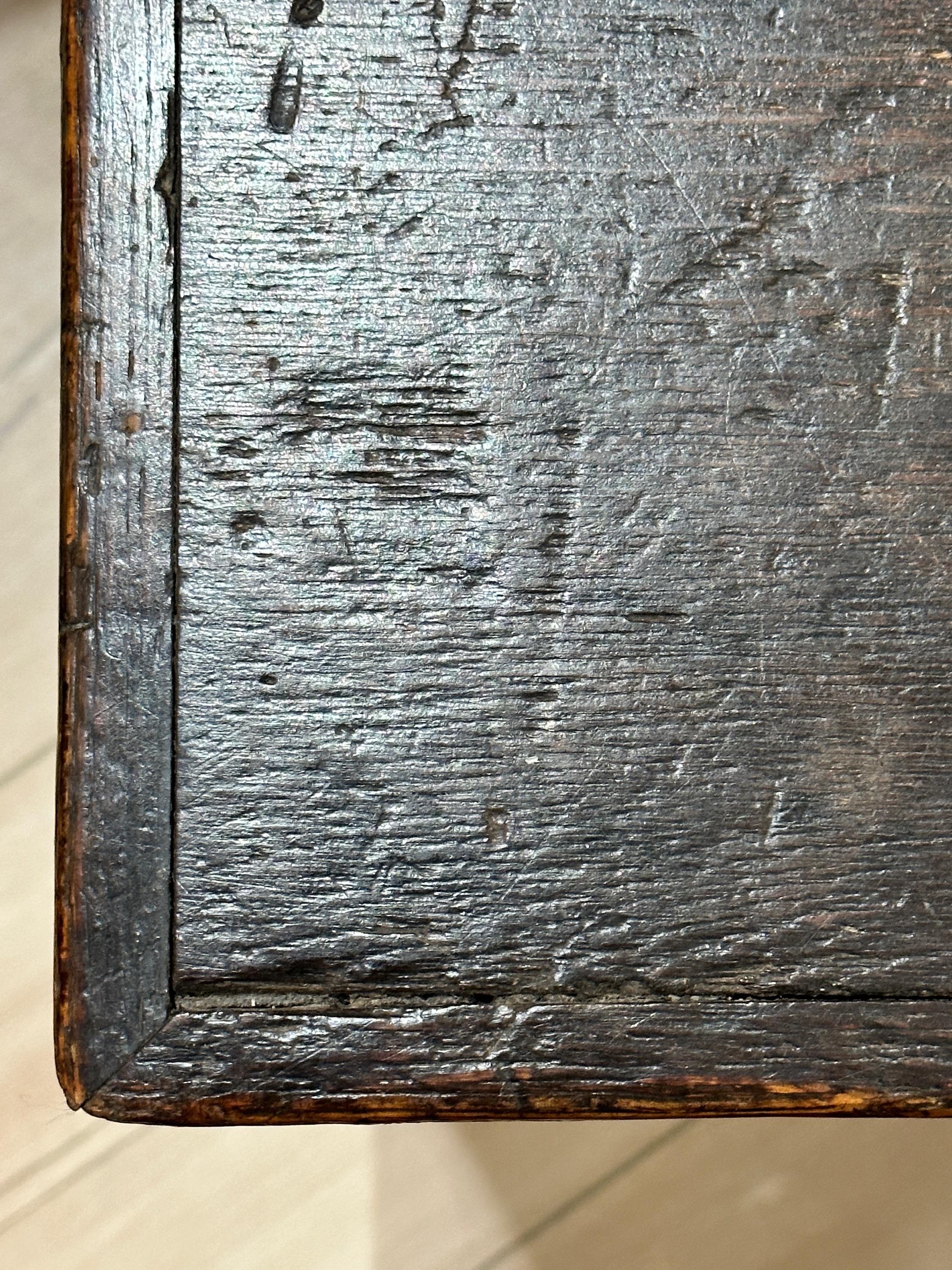 Early 19th C. English Oak Traveling Trunk 4