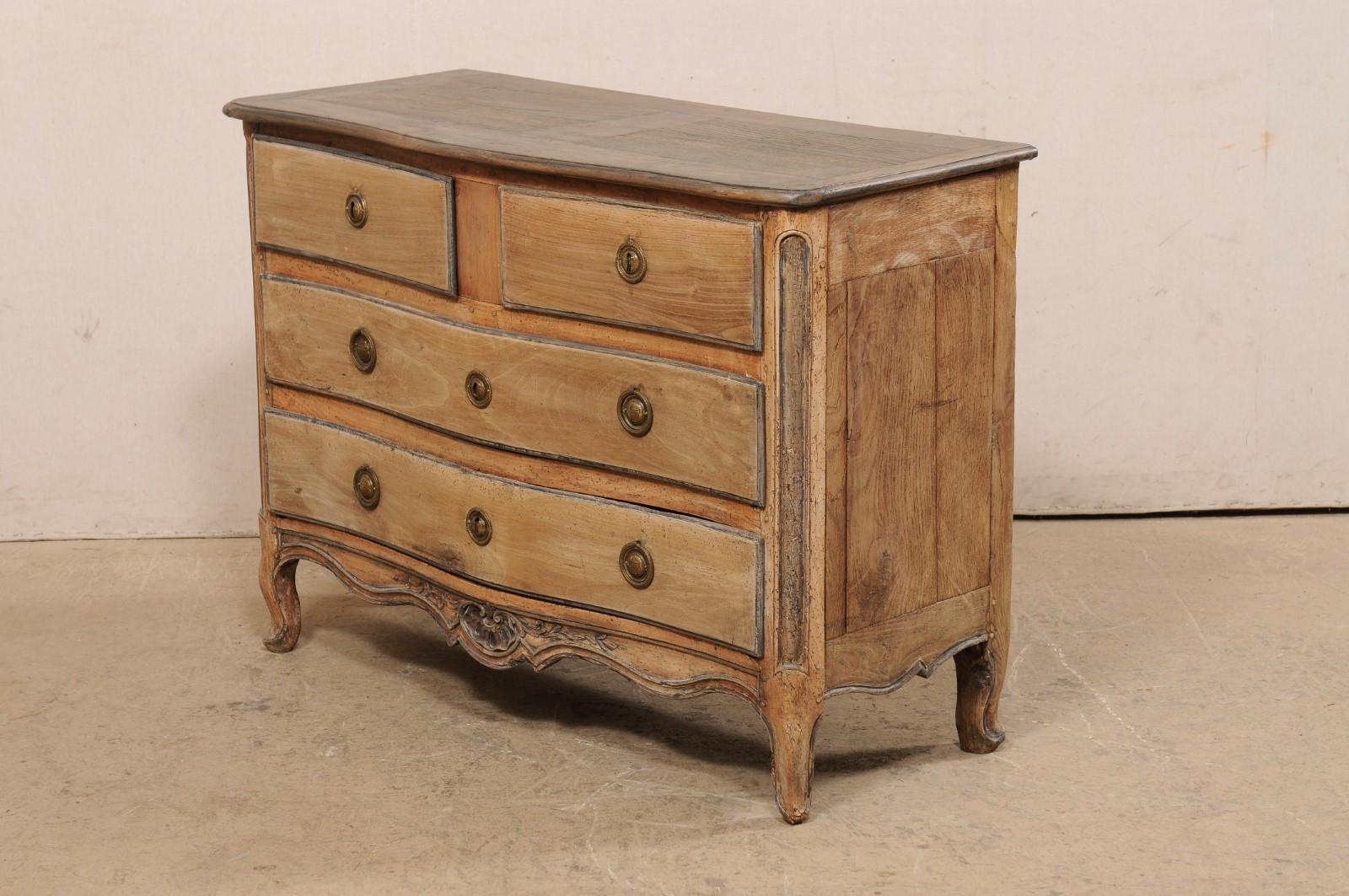 Early 19th Century French Commode W/Subtle Serpentine Front and Slender Depth 6