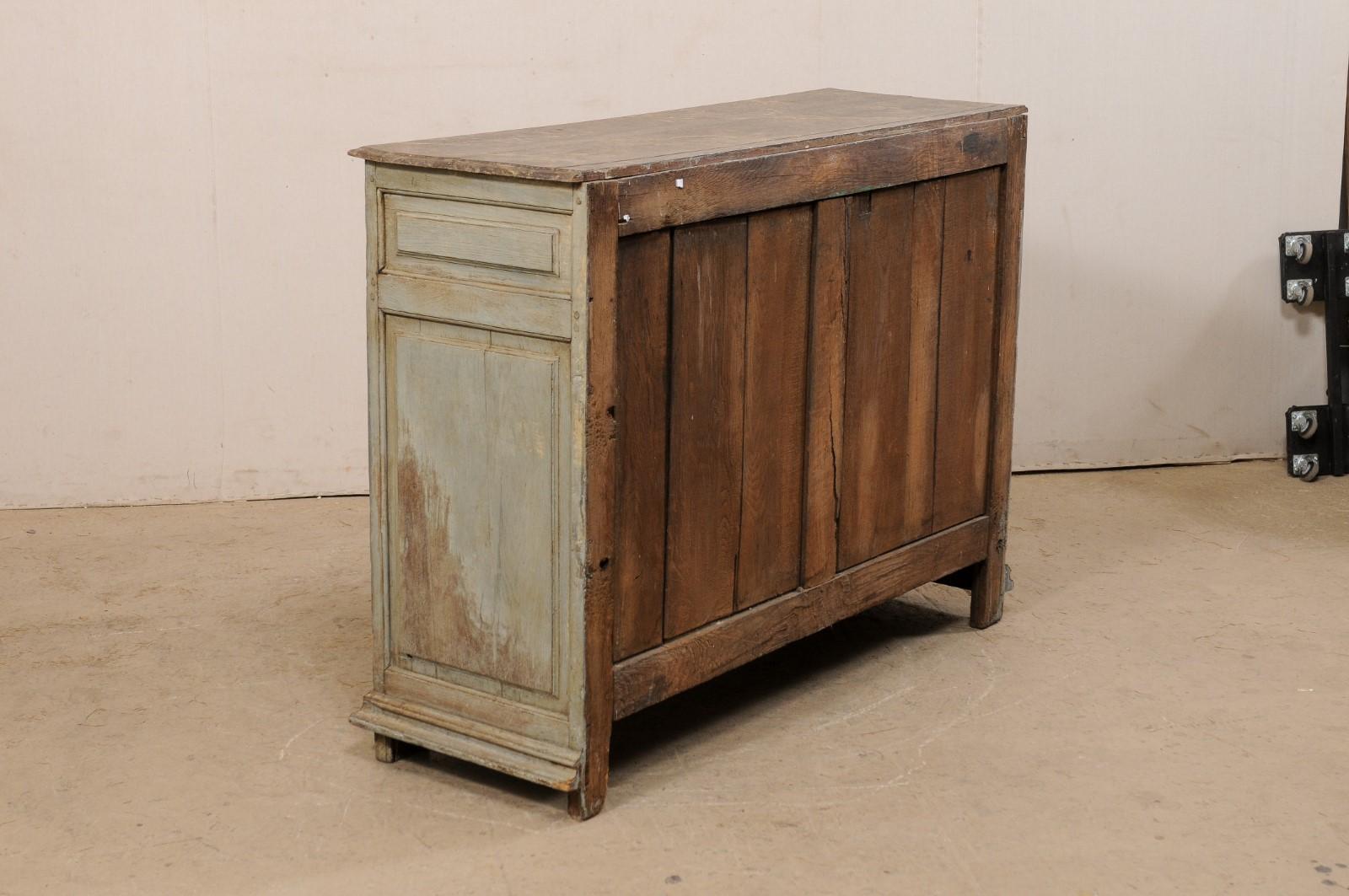 Early 19th C. French Wood Cabinet w/Nice Accents & Faux-Marble Painted Top  For Sale 5