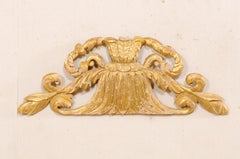 Early 19th Century Hand Carved Giltwood Pediment Fragment from Italy