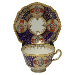 Hand Painted Chamberlain Worcester Cup and Saucer, Imari Pattern