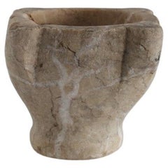 An Early 19Th C. Pale Yellow Catalan Marble Mortar 