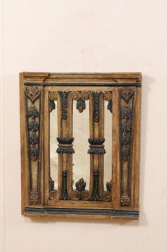 Early 19th Century Portuguese Carved Wood Gate with Mirror at Backside