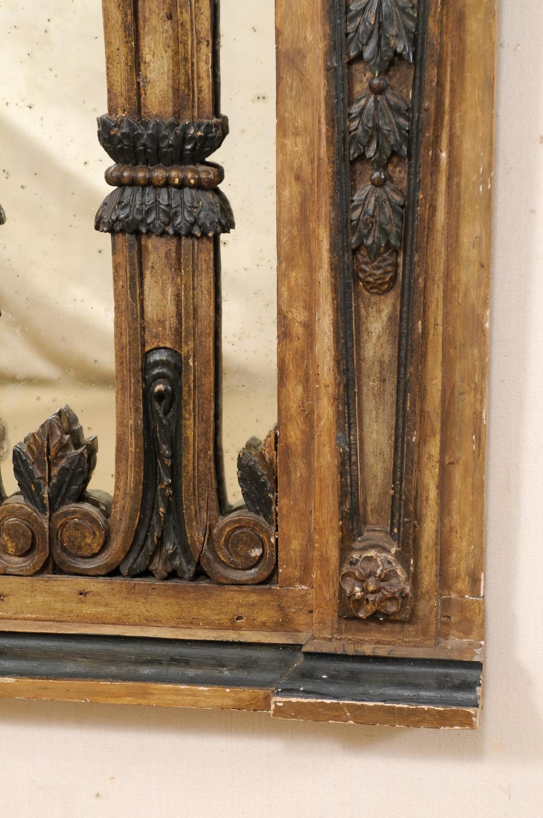 Early 19th Century Portuguese Carved Wood Gate with Mirror at Backside For Sale 2